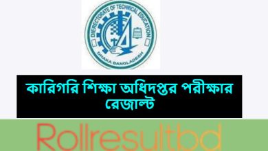 কারিগরি শিক্ষা অধিদপ্তর পরীক্ষার রেজাল্ট