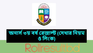 অনার্স ৩য় বর্ষ রেজাল্ট